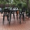 Flash Furniture 31.5 SQ Bar Top Table Black Poly Top/Black Frame JJ-T14619H-80-BKBK-GG - alternate 1